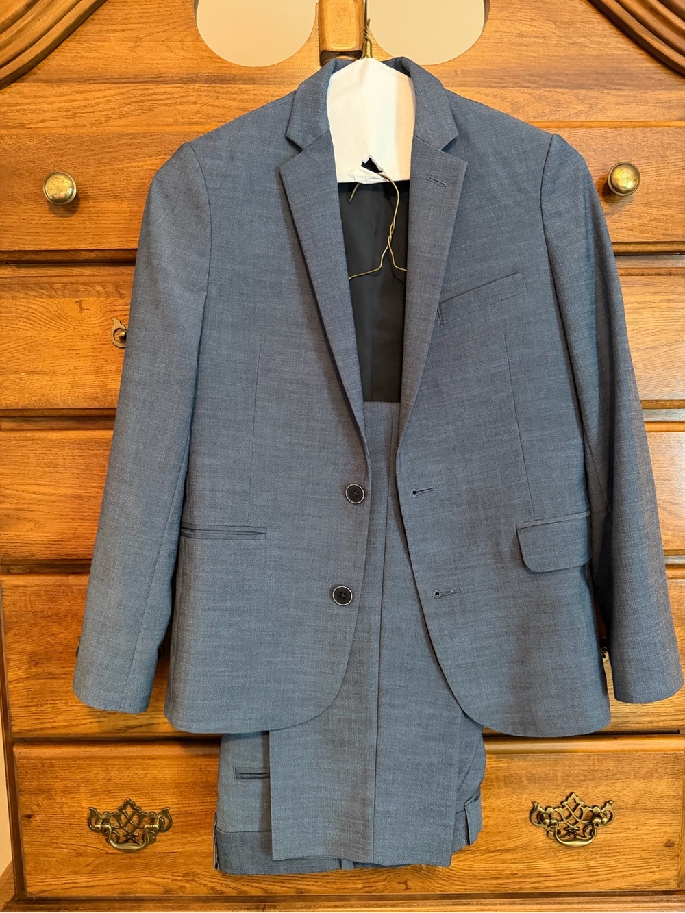 Calvin Klein Boy’s Slate Gray Two-Piece Suit Blazer & Trousers